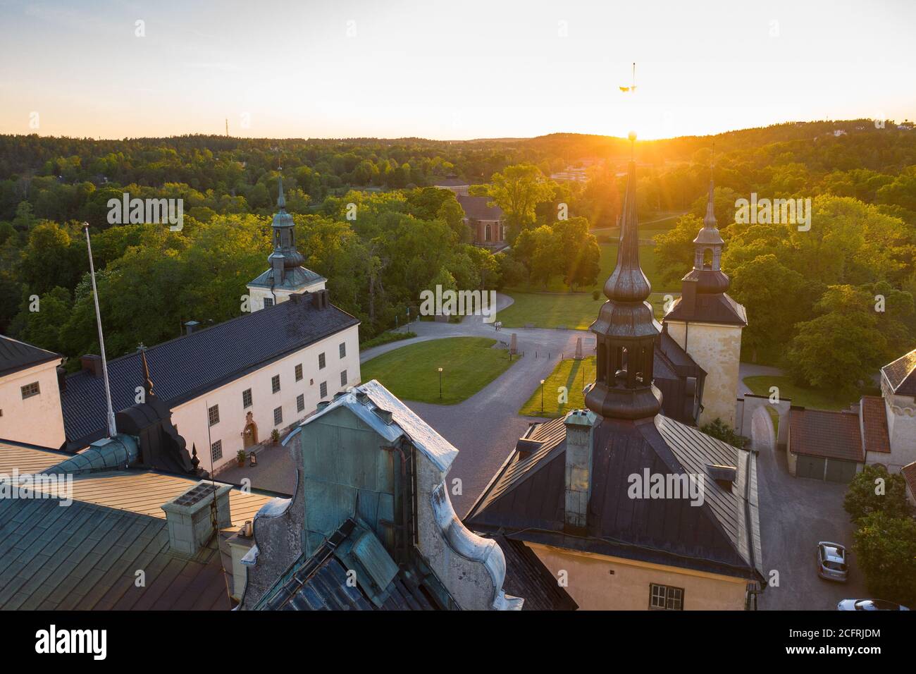 Das Schloss Tyresö ist ein Palast aus dem 17. Jahrhundert in Tyresö, Kreis Stockholm, Schweden. Der Bau begann in den 1620er Jahren und wurde 1636 abgeschlossen. Stockfoto