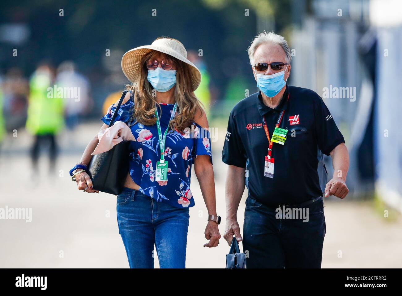 HAAS Gene (usa), Gründer und Vorsitzender von Haas Automation, Portrait mit seiner Frau während des Formel 1 Gran Premio Heineken D'italia 2020, 2020 Italienische G Stockfoto