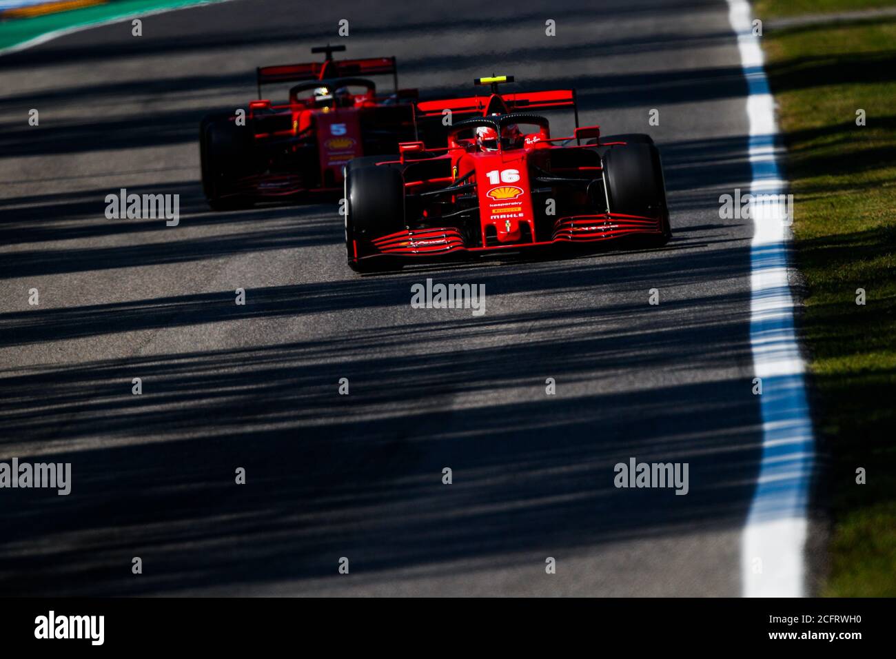 16 LECLERC Charles (mco), Scuderia Ferrari SF1000, 05 VETTEL Sebastian (ger), Scuderia Ferrari SF1000, Aktion während des Formel 1 Gran Premio Heineke Stockfoto