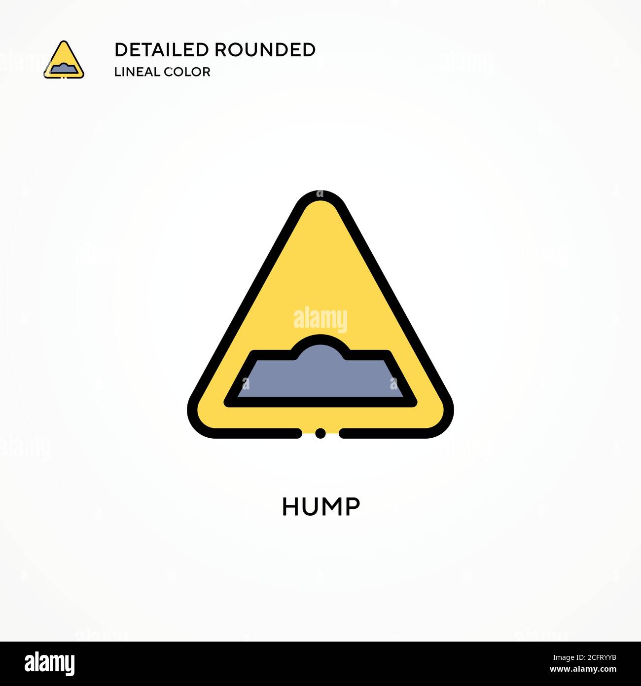 Hump-Vektor-Symbol. Moderne Vektorgrafik Konzepte. Einfach zu bearbeiten und anzupassen. Stock Vektor