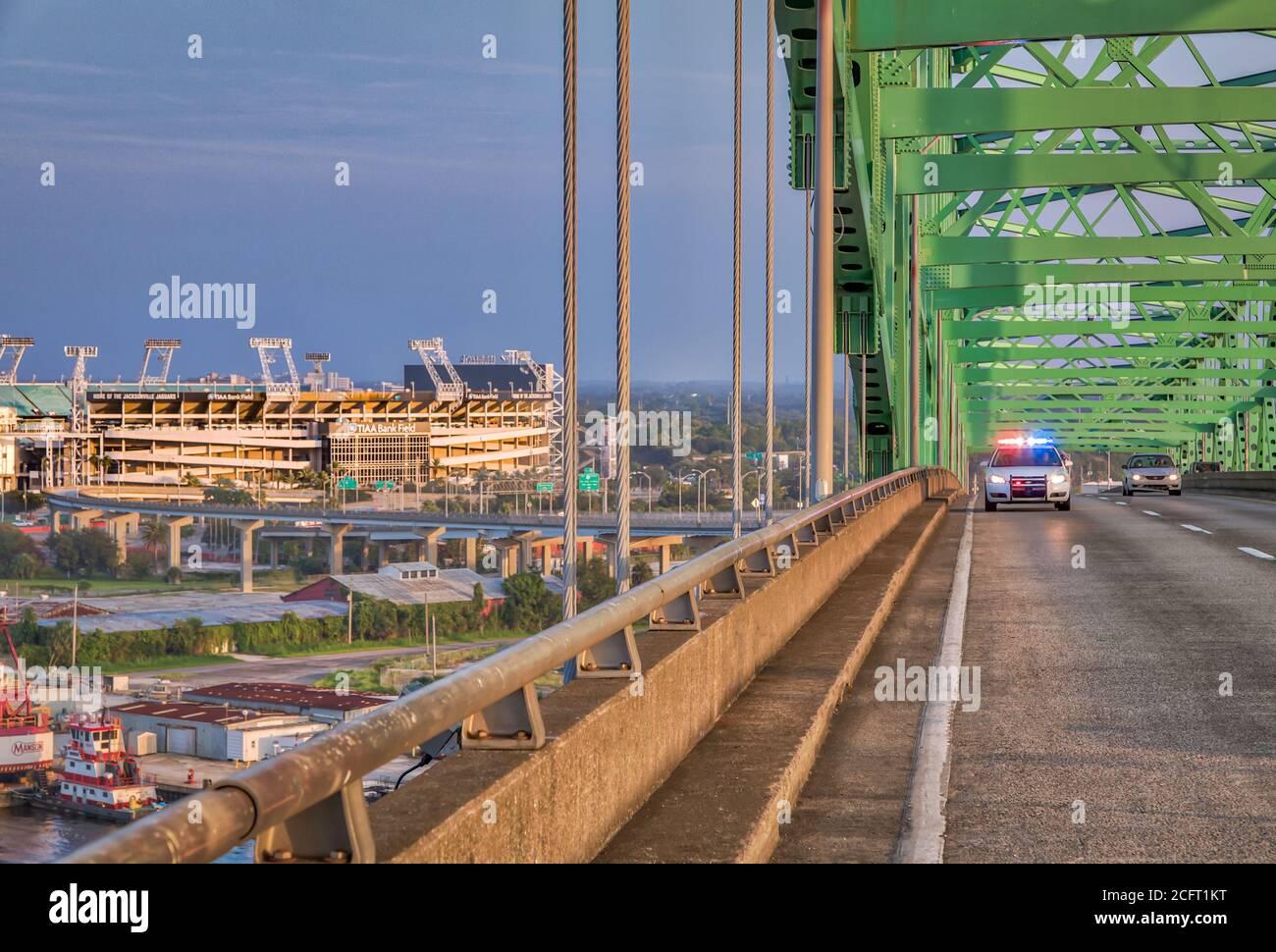 Hart Bridge mit Sheriff Stockfoto