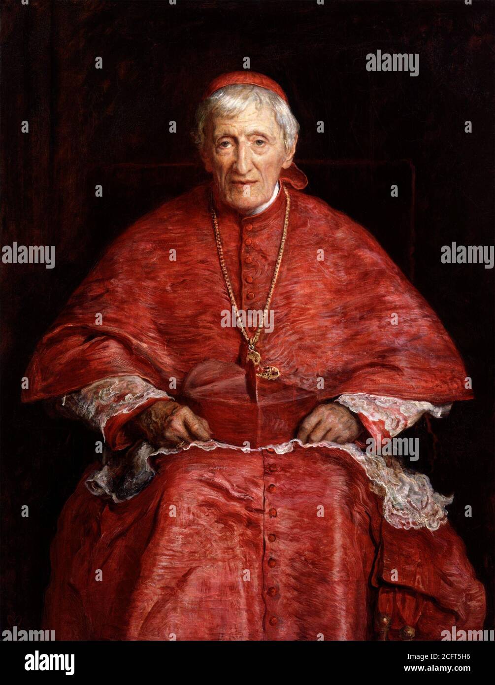 Kardinal Newman. Porträt von John Henry Newman (1801-1890) von John Everett Millais, Öl auf Leinwand, 1881 Stockfoto