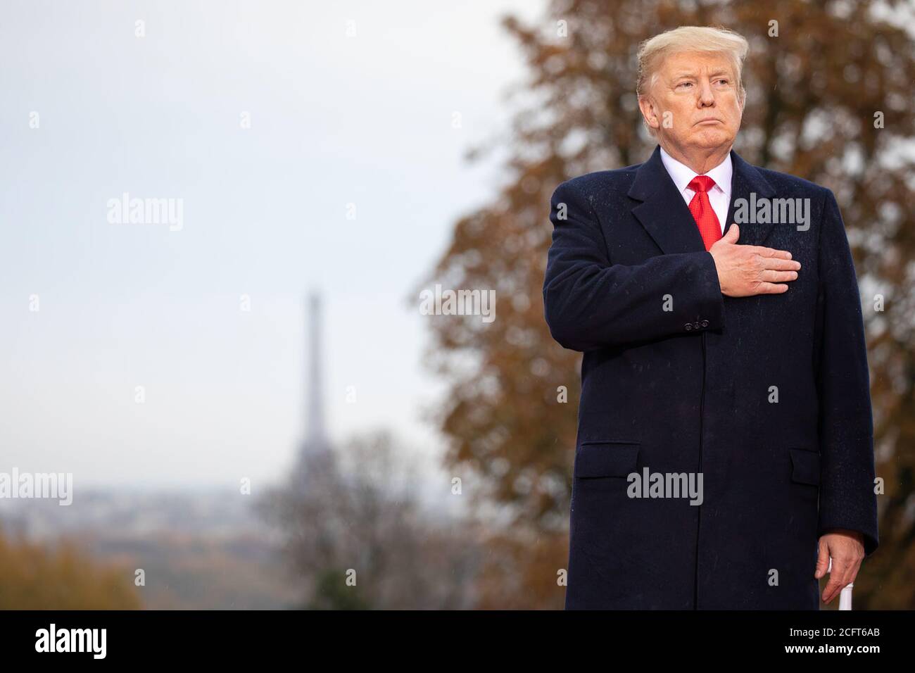 Suresnes American Cemetery Präsident Donald J. Trump bei der amerikanischen Gedenkfeier auf Suresnes American Cemetery Sonntag, 11. November 2018 Stockfoto