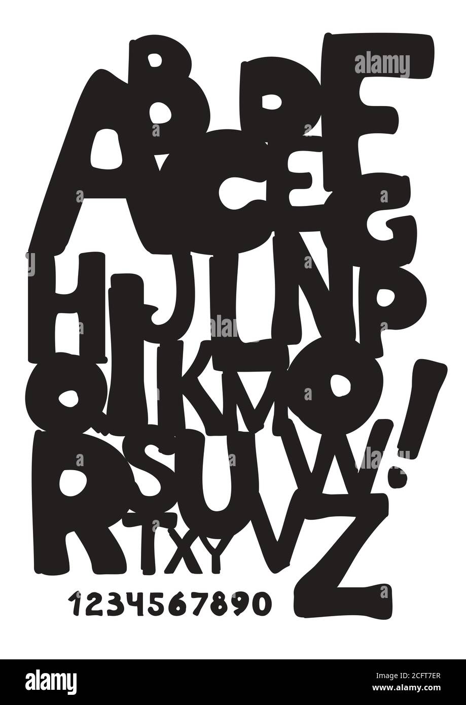 Alphabet isoliertes Muster. Buchstaben Vektorgrafik. Illustration Muster Hintergrund. Typografie-Design Stock Vektor
