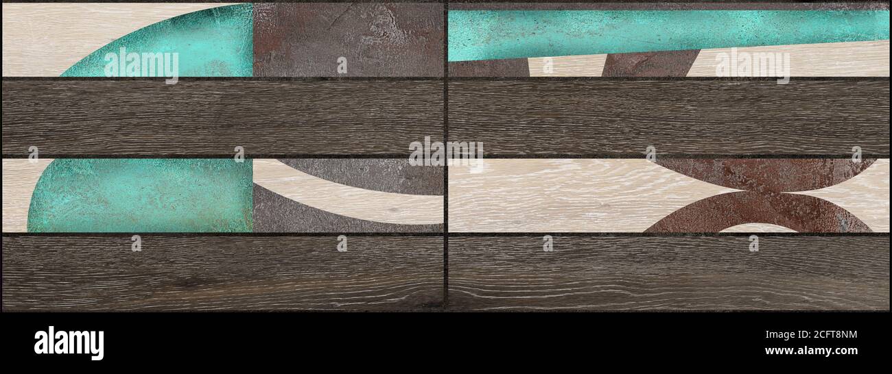 italienische Holz und Harz Design.Moderne Design Fliesen Stockfoto