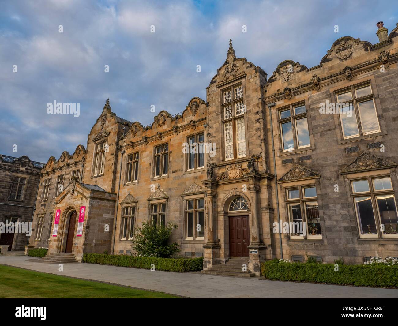 University of St Andrews, School V, St Salvator's Quadrangle, St Andrews University, St Andrews, Fife, Schottland, Großbritannien, GB. Stockfoto