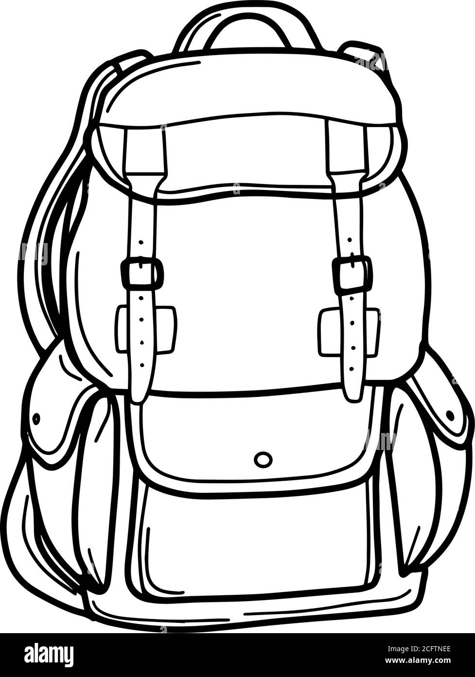 Ein Schulrucksack oder eine Tasche Stock Vektor