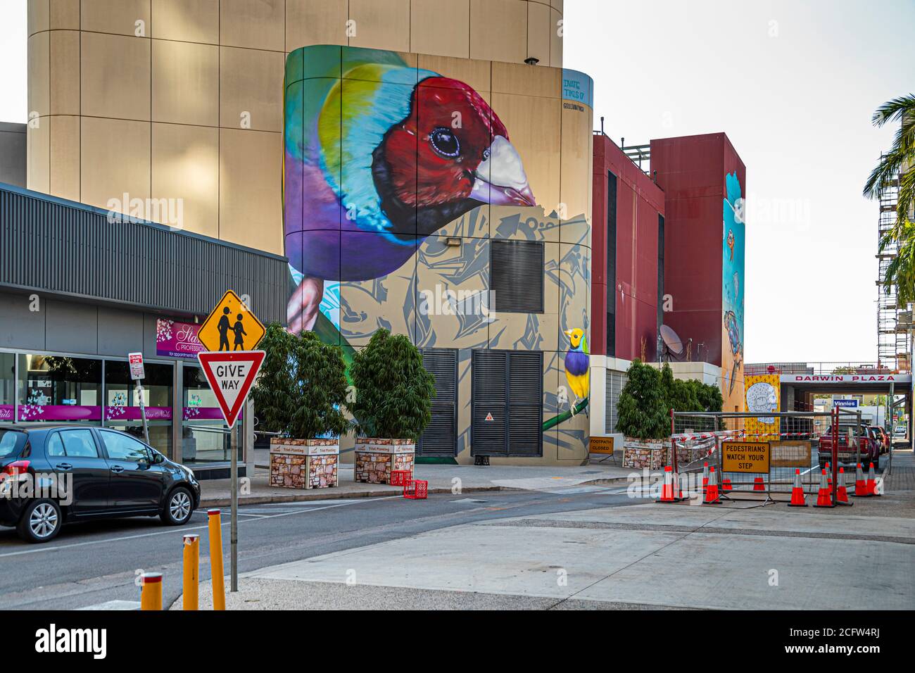 Wandgemälde in Darwin City, Australien Stockfoto