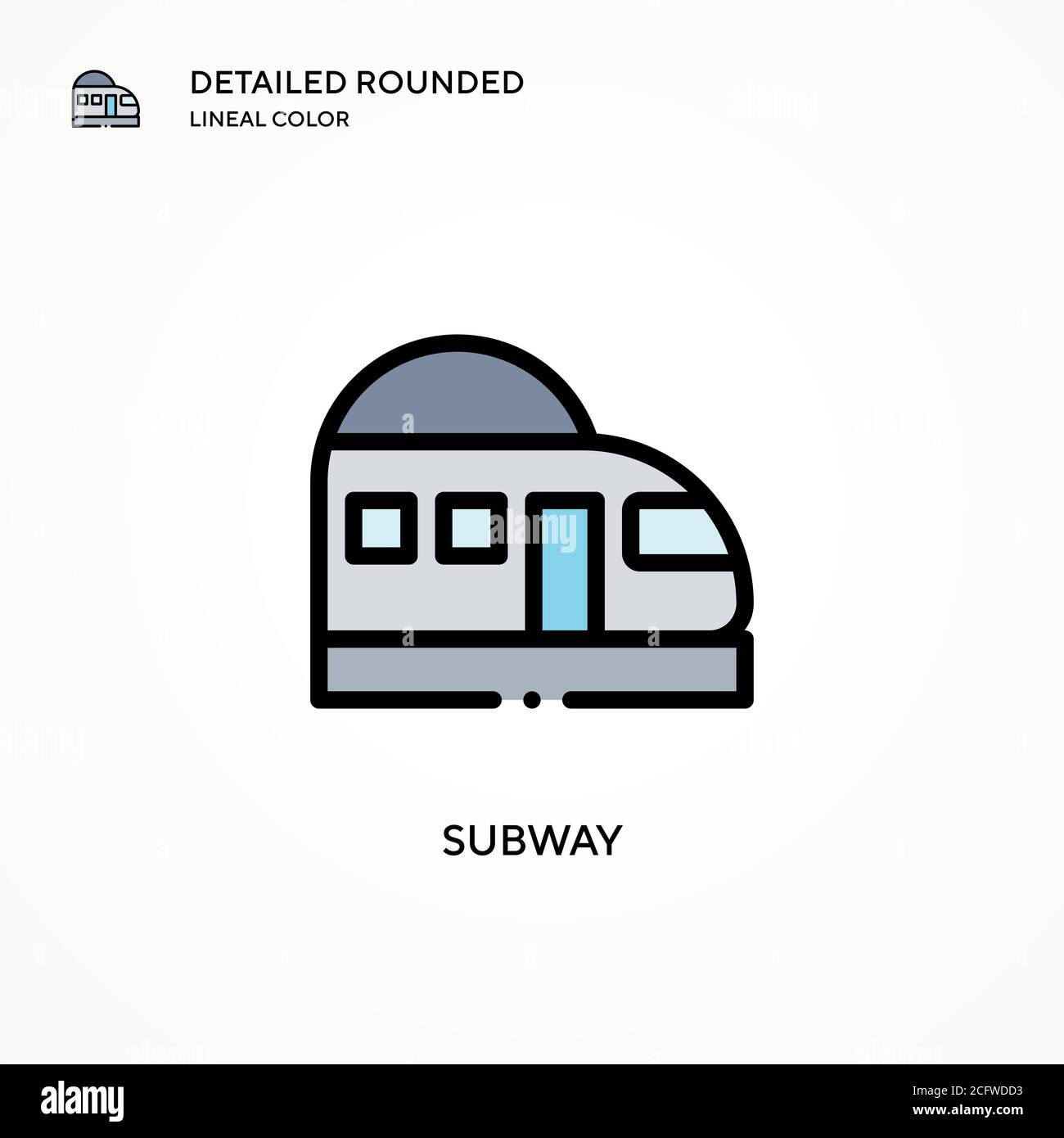 U-Bahn-Vektor-Symbol. Moderne Vektorgrafik Konzepte. Einfach zu bearbeiten und anzupassen. Stock Vektor