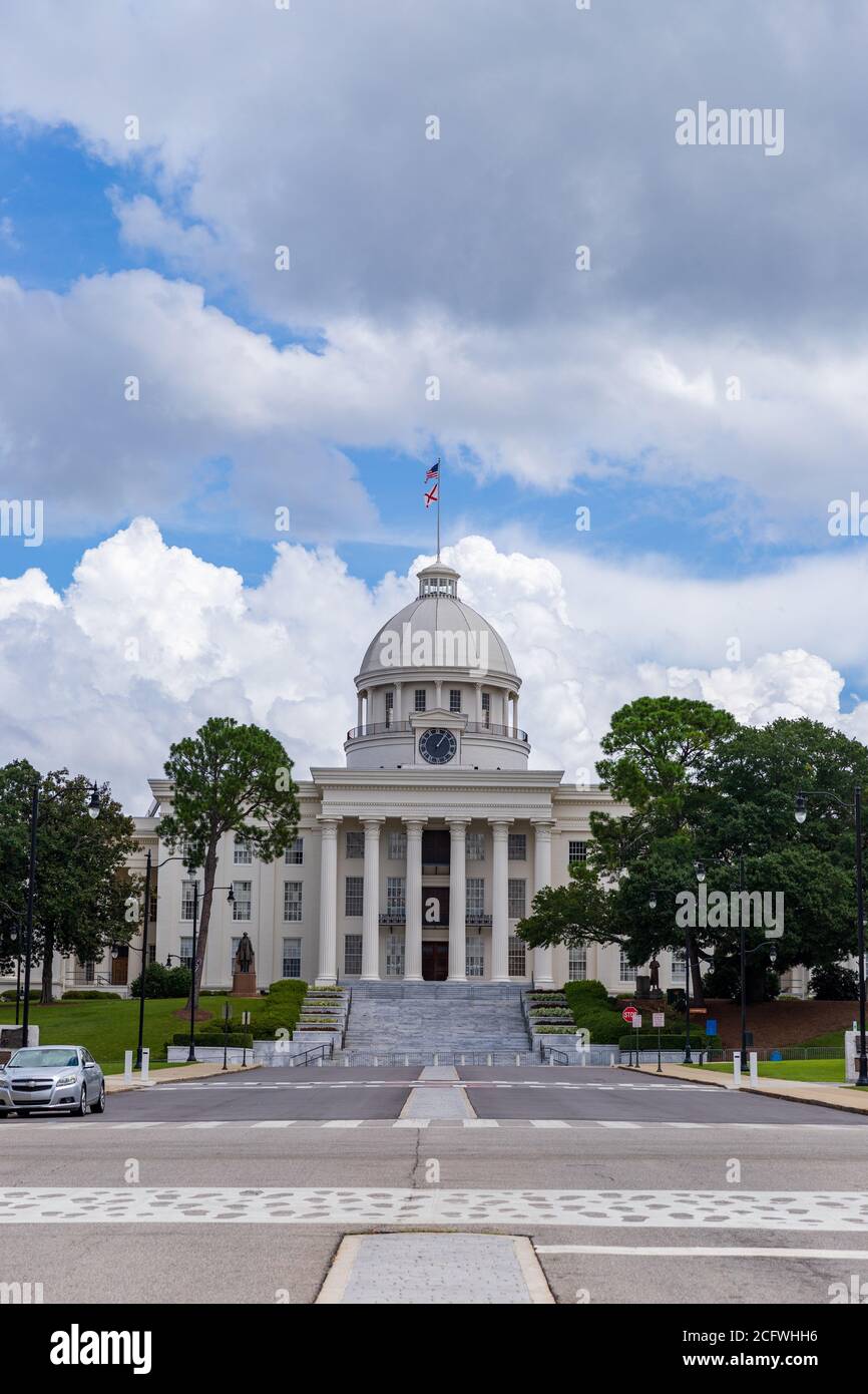Montgomery, AL / USA - 27. August 2020: Alabama State Capitol Gebäude in Montgomery Alabama Stockfoto