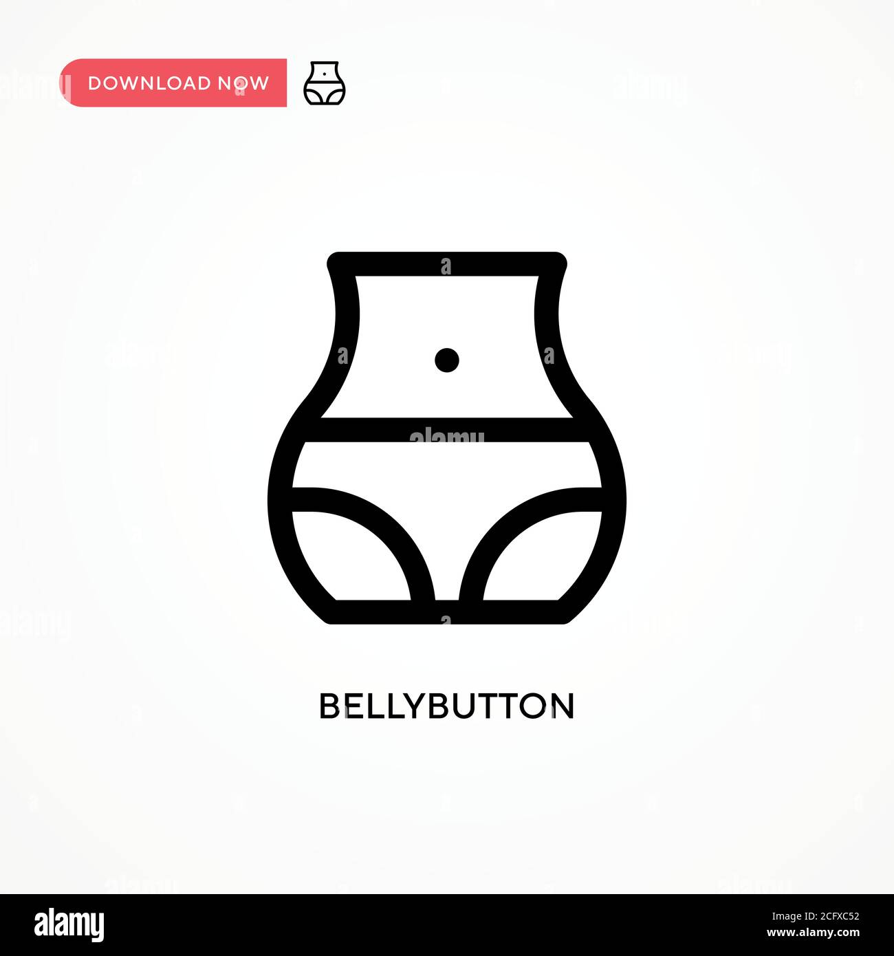 Einfaches Vektorsymbol für Bellybutton. Moderne, einfache flache Vektor-Illustration für Website oder mobile App Stock Vektor