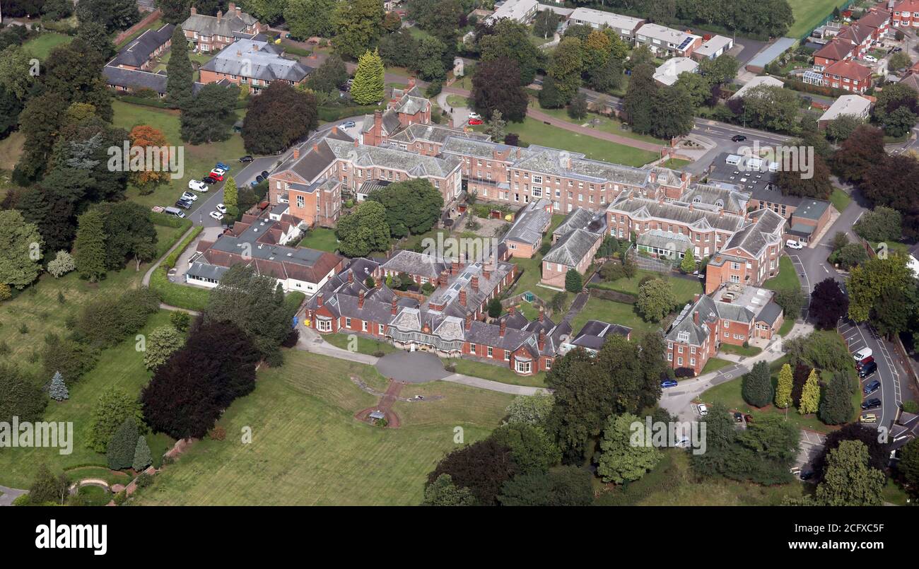Luftaufnahme des York House Rehabilitation Center, York, North Yorkshire Stockfoto
