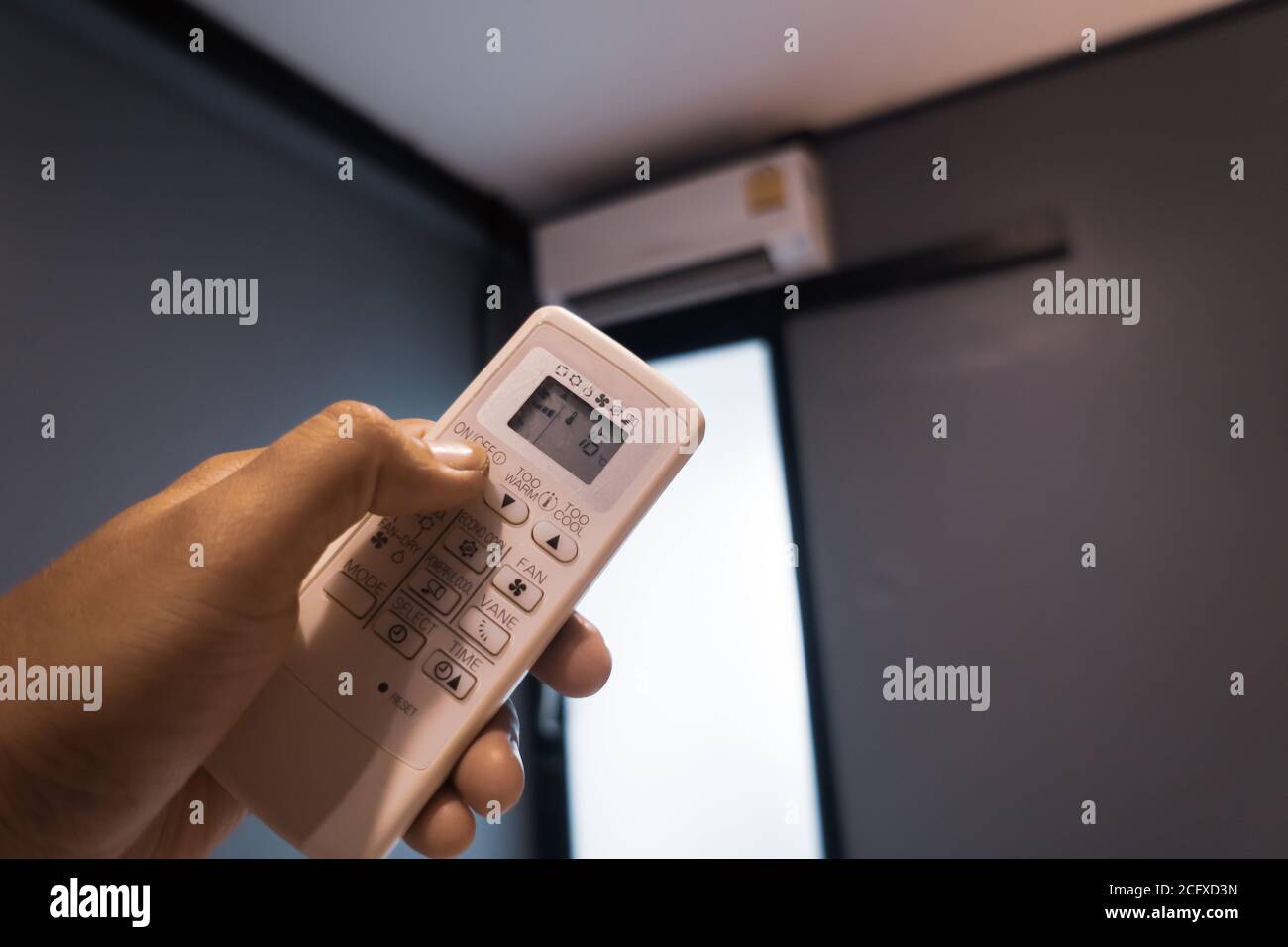 Klimaanlage mit Fernbedienung Stockfoto