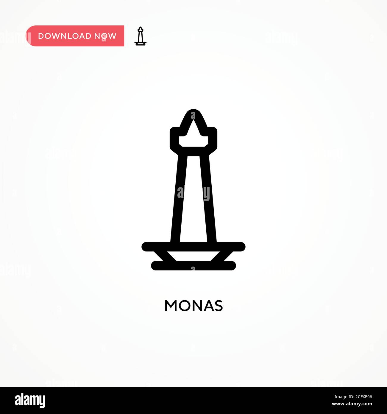 Monas einfaches Vektorsymbol. Moderne, einfache flache Vektor-Illustration für Website oder mobile App Stock Vektor