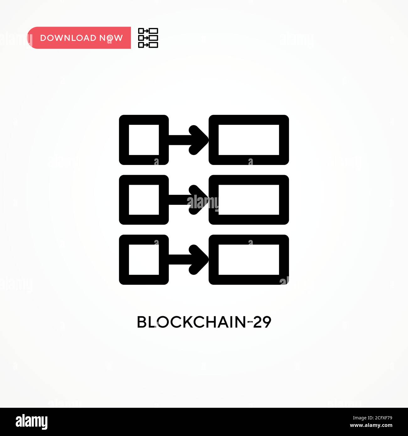 Blockchain-29 einfaches Vektor-Symbol. Moderne, einfache flache Vektor-Illustration für Website oder mobile App Stock Vektor