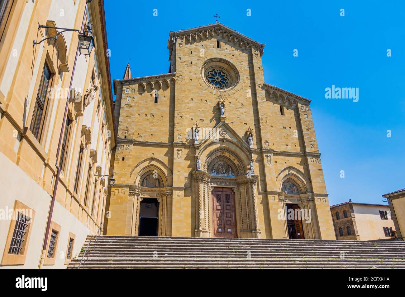 Toskana - Italien: Kathedrale von Arezzo (Cattedrale di SS. Donato e Pietro) Stockfoto