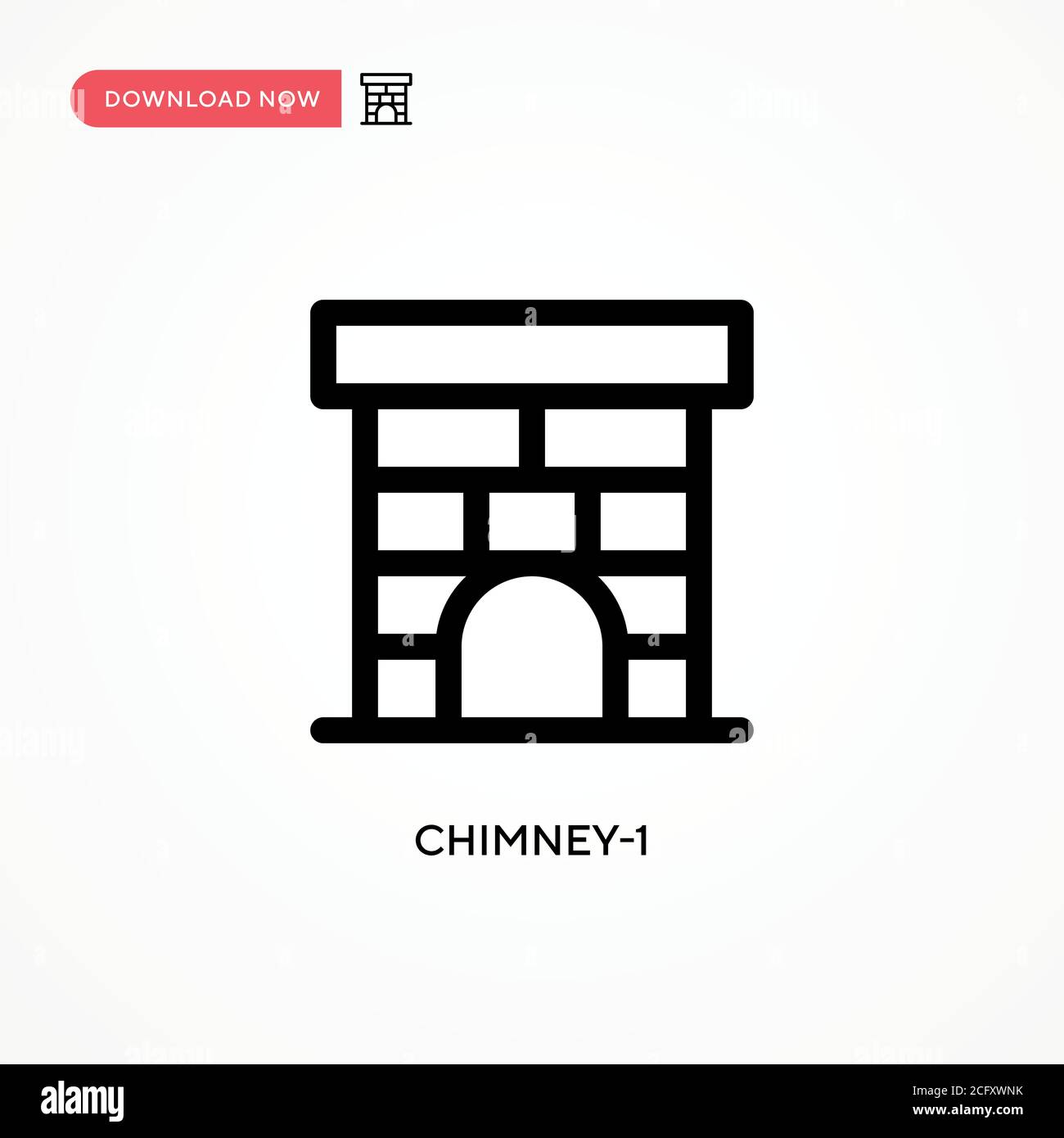 Schornstein-1 einfaches Vektor-Symbol. Moderne, einfache flache Vektor-Illustration für Website oder mobile App Stock Vektor