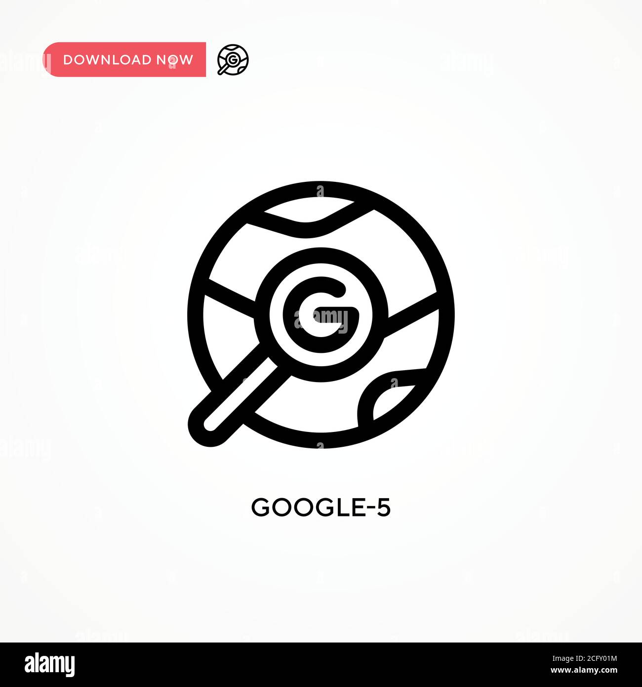Google-5 einfaches Vektor-Symbol. Moderne, einfache flache Vektor-Illustration für Website oder mobile App Stock Vektor