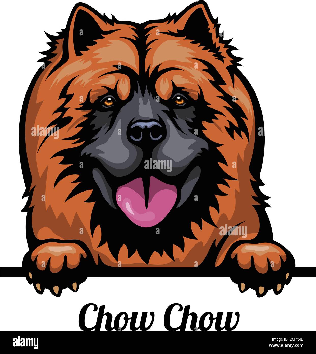 Chow Chow Hund Aufkleber – Personalisierbar, Wetterfest & Perfekt Für Auto, Laptop & Co.