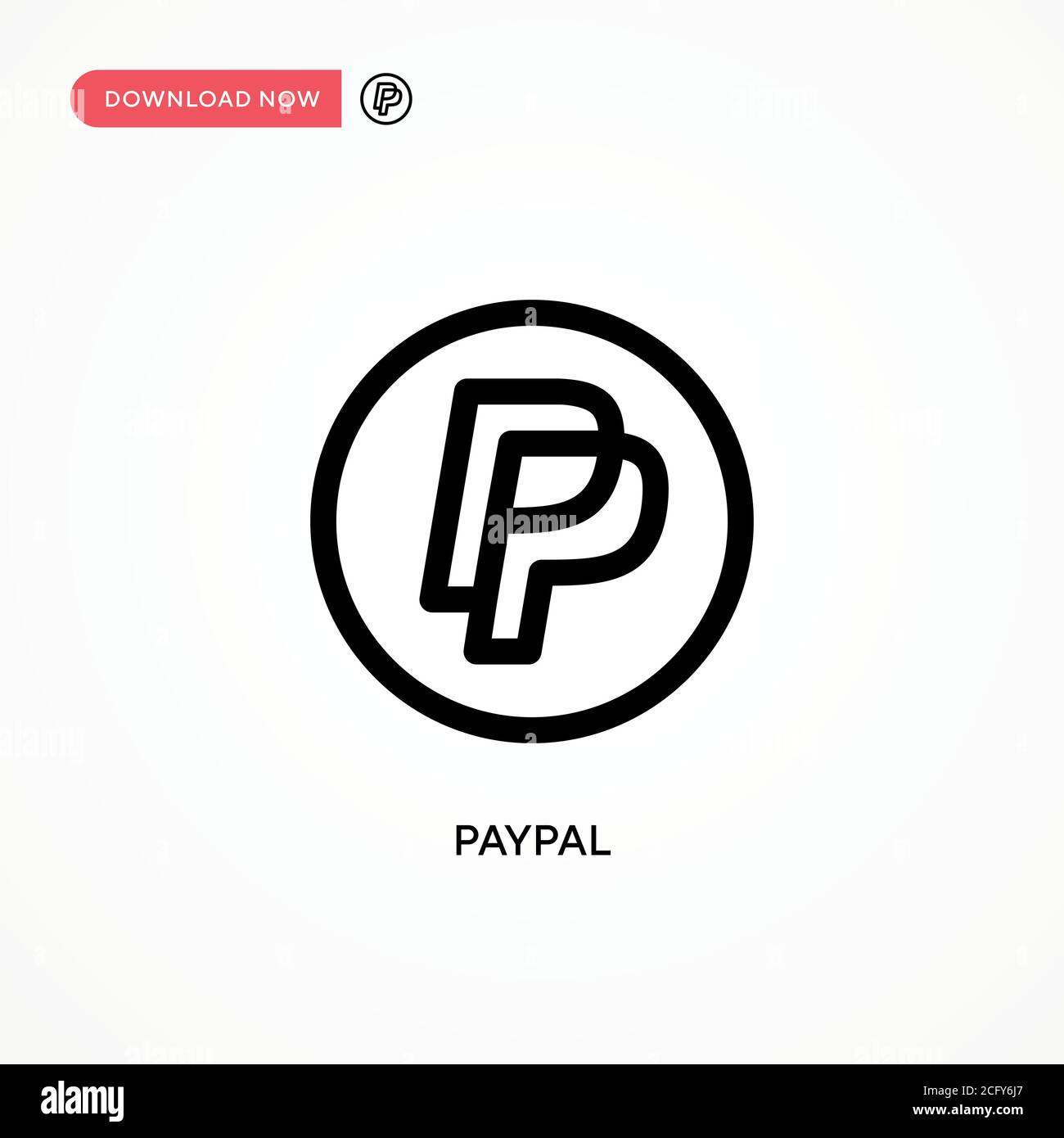 PayPal einfaches Vektor-Symbol. Moderne, einfache flache Vektor-Illustration für Website oder mobile App Stock Vektor