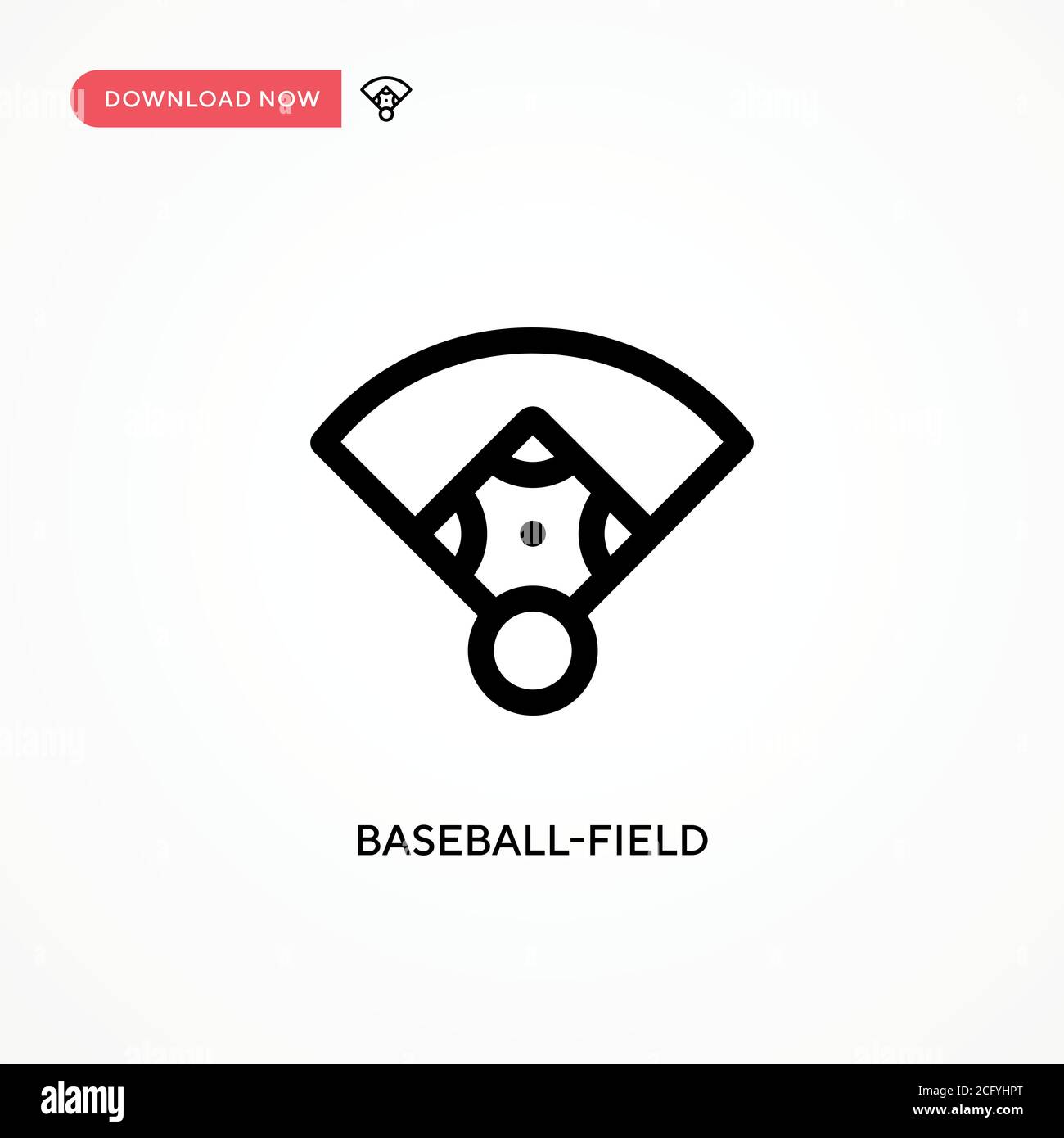 Baseball-Feld einfaches Vektor-Symbol. Moderne, einfache flache Vektor-Illustration für Website oder mobile App Stock Vektor