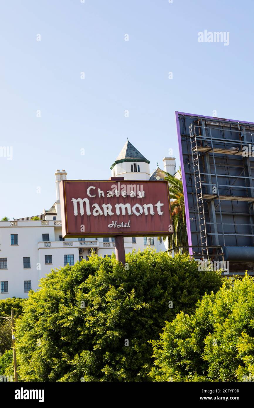 Chateau Marmont Hotel, 8221 Sunset Boulevard, Hollywood, Los Angeles, Kalifornien, USA Stockfoto