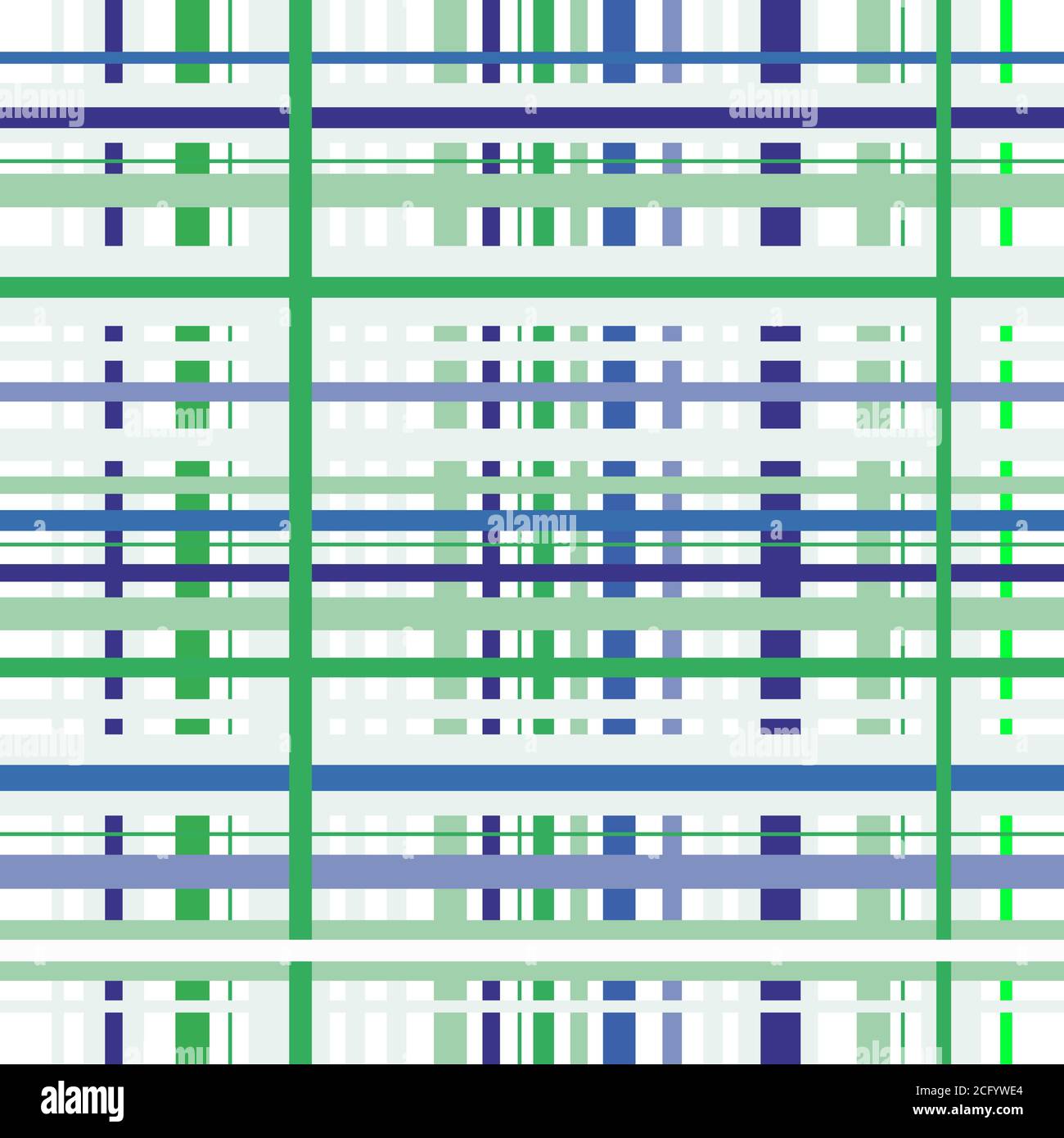 Kariert kariert kariert Vektor Hintergrund. Blau-grüner Tartan, Nahtloses Muster, kariertes Handtuch, geometrische abstrakte Plaids Stock Vektor