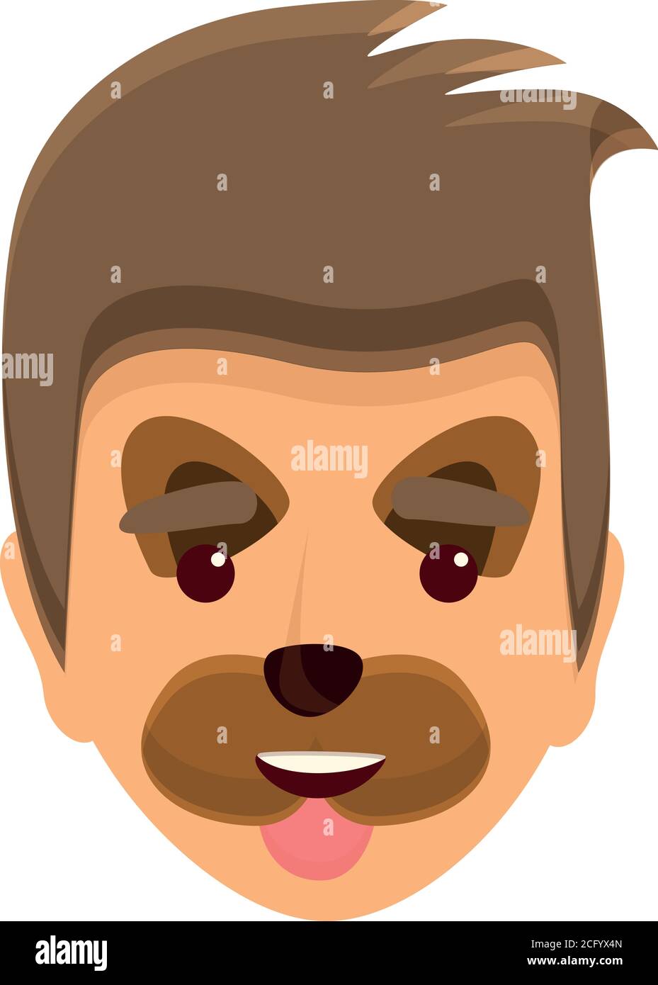 Gesicht Malerei Junge Festival Ikone. Cartoon von Gesicht Malerei junge Festival Vektor-Symbol für Web-Design isoliert auf weißem Hintergrund Stock Vektor