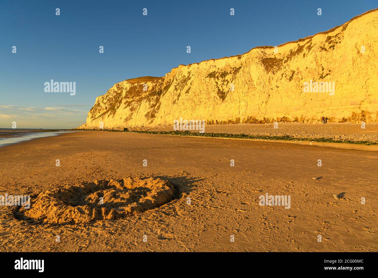 Frankreich, Pas-de-Calais (62), c?te d'Opale, Site des deux Caps, Escales, Cap Blanc-Nez, die Klippen von Cap Blanc-Nez Stockfoto