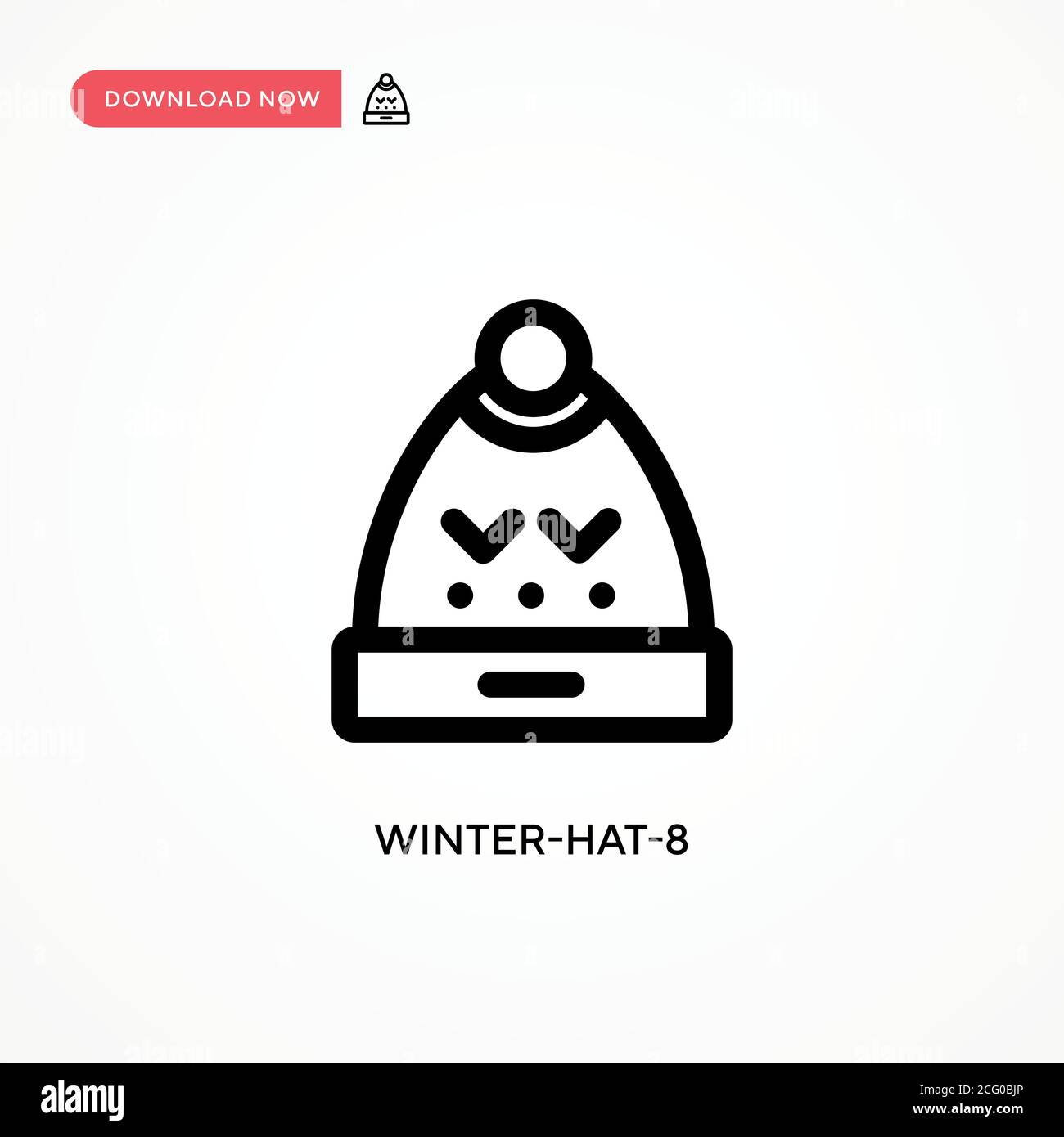 Winter-hat-8 einfaches Vektor-Symbol. Moderne, einfache flache Vektor-Illustration für Website oder mobile App Stock Vektor