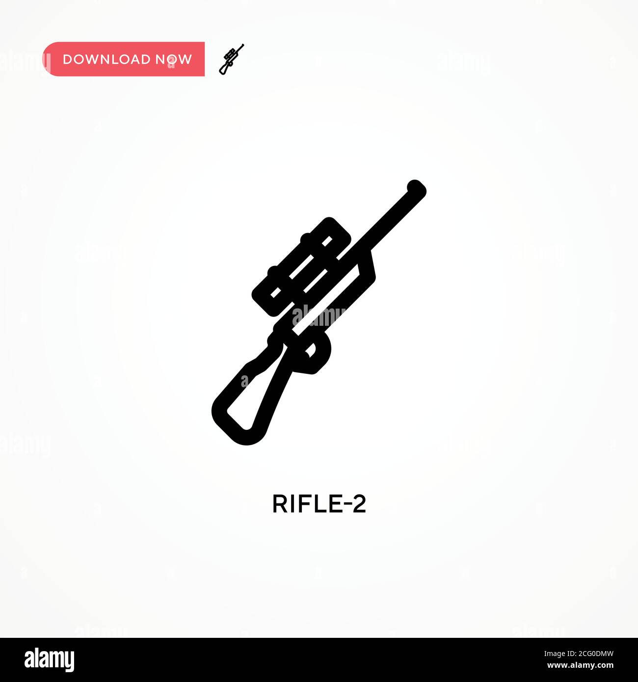 Gewehr-2 einfaches Vektor-Symbol. Moderne, einfache flache Vektor-Illustration für Website oder mobile App Stock Vektor