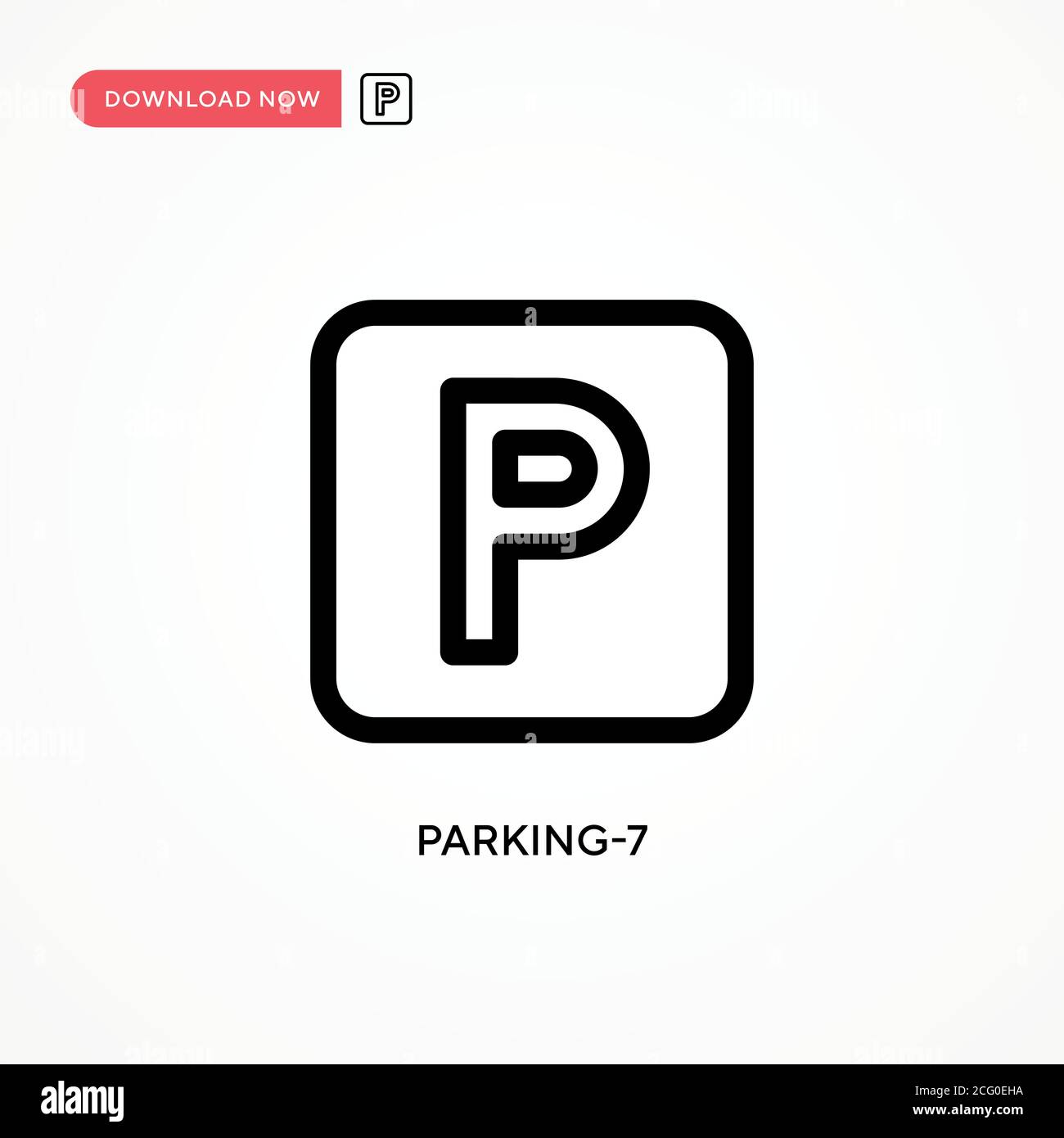 Parking-7 einfaches Vektorsymbol. Moderne, einfache flache Vektor-Illustration für Website oder mobile App Stock Vektor