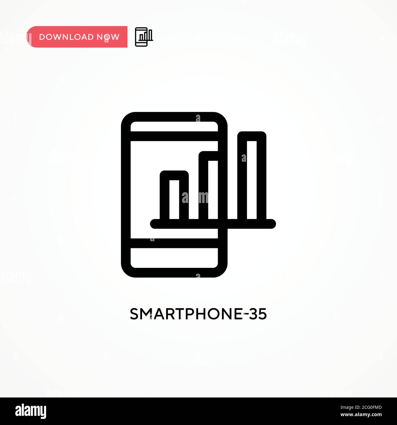 Smartphone-35 einfaches Vektor-Symbol. Moderne, einfache flache Vektor-Illustration für Website oder mobile App Stock Vektor