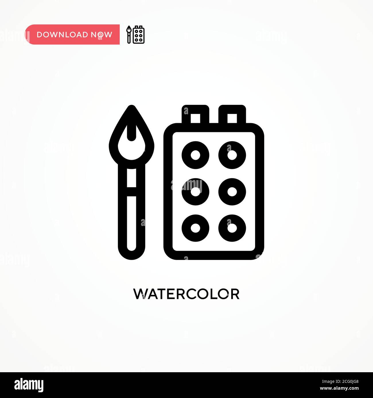 Wasserfarbe einfaches Vektor-Symbol. Moderne, einfache flache Vektor-Illustration für Website oder mobile App Stock Vektor