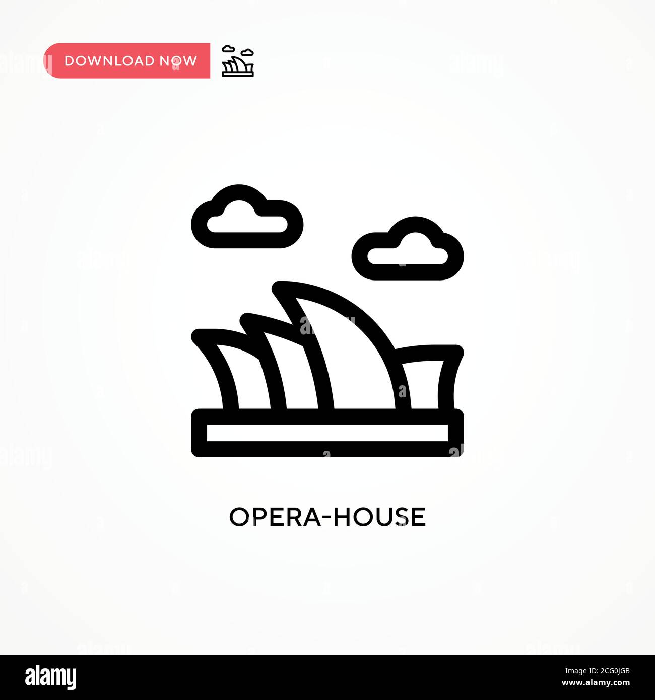 Einfaches Vektorsymbol für das Opernhaus. Moderne, einfache flache Vektor-Illustration für Website oder mobile App Stock Vektor