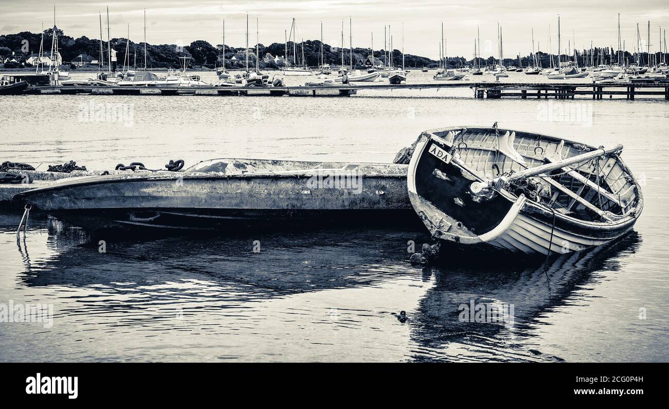 Vergessene Boote Stockfoto