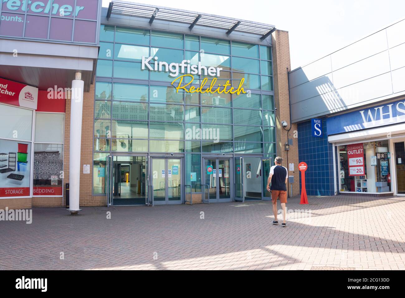 Eintritt zum Kingfisher Einkaufszentrum, Walford Walk, Silver Street, Redditch, Worcestershire, England, Großbritannien Stockfoto