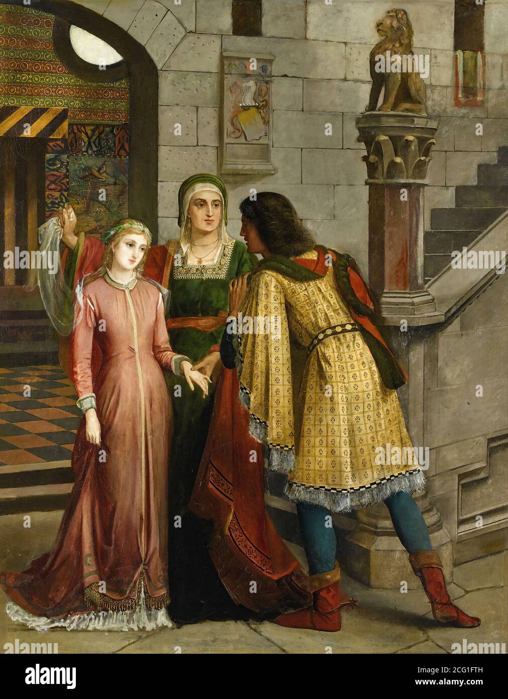 Hallé Edward Charles - das geheime Treffen von Romeo und Juliet - British School - 19. Jahrhundert Stockfoto