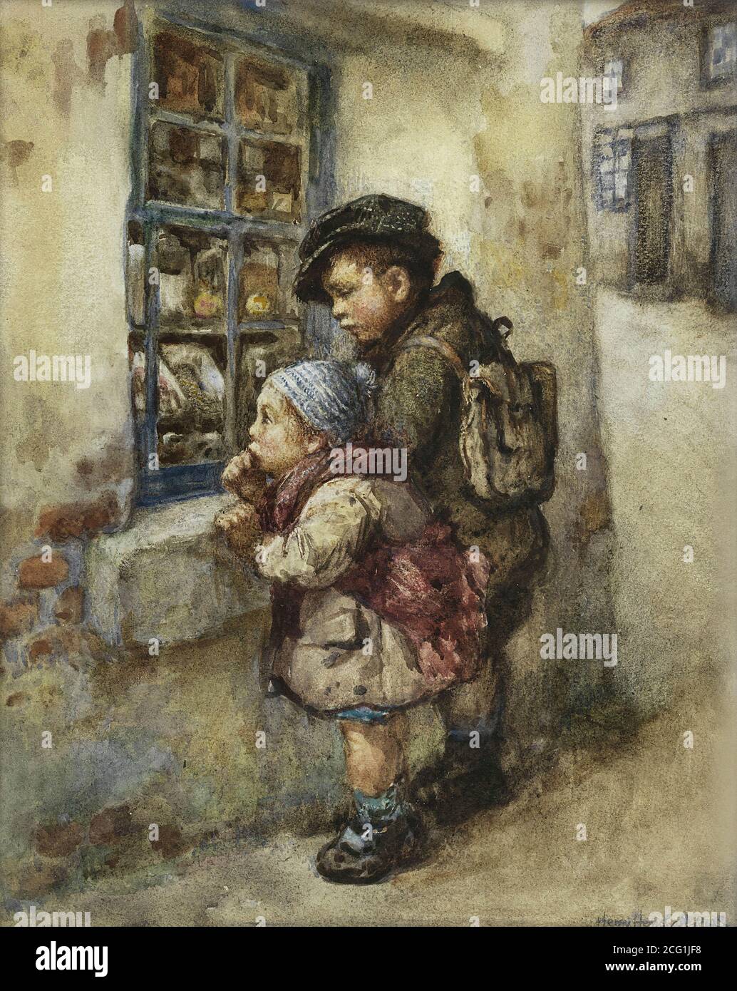 Henshall John Henry - Schaufenster - British School - 19. Jahrhundert Stockfoto