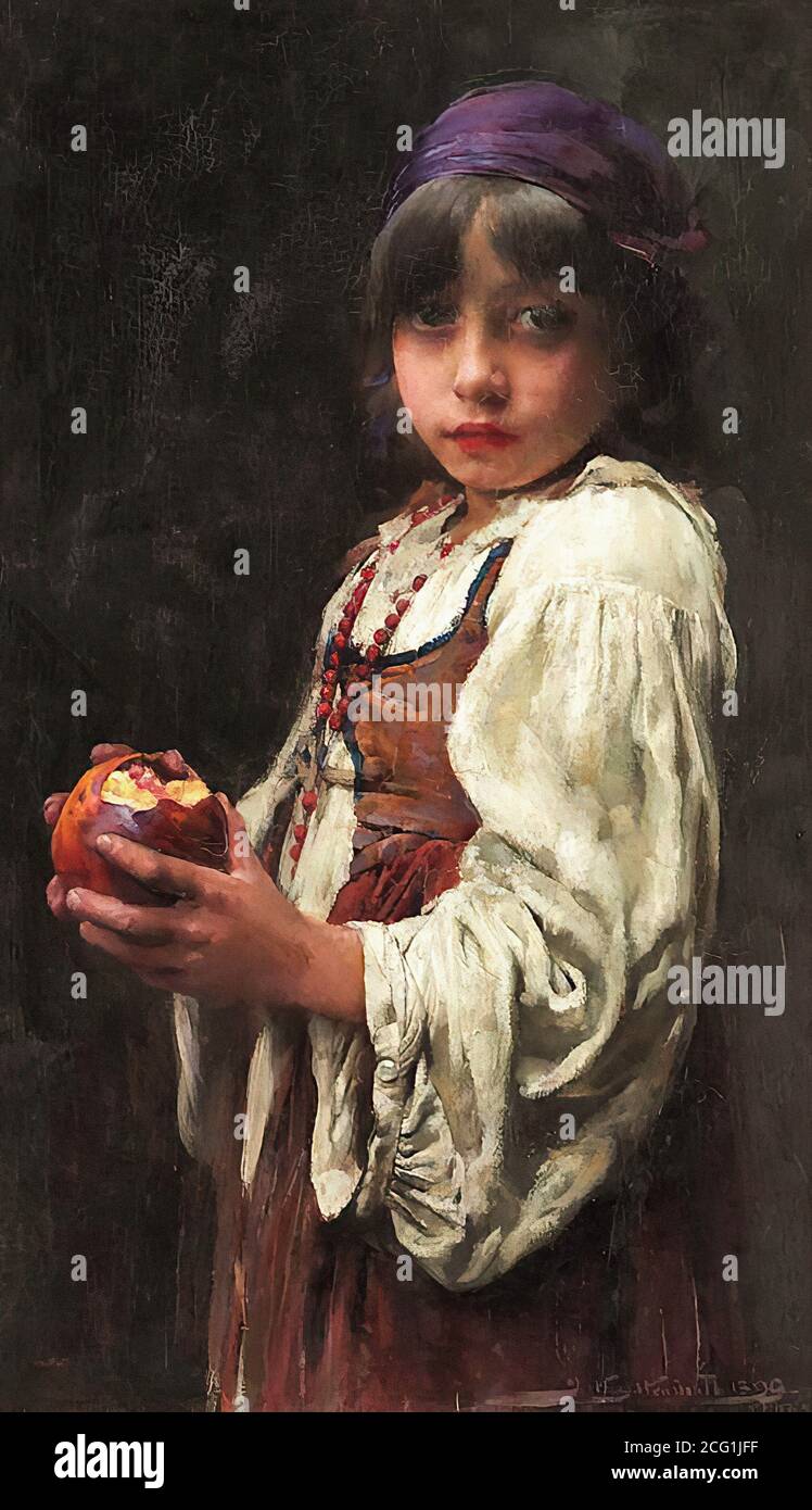 Henshall John Henry - The Orphan - British School - 19. Jahrhundert Stockfoto