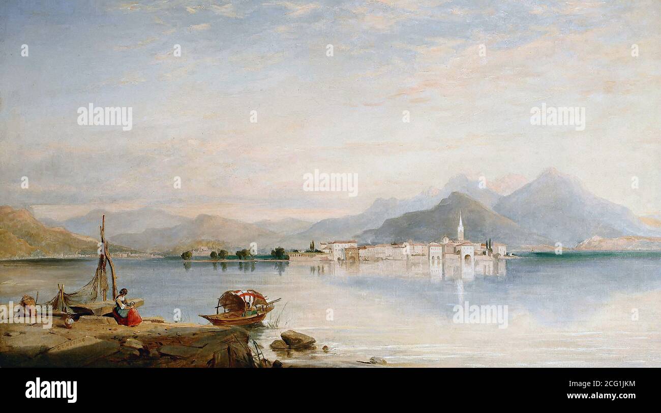 Hering George Edwards - Lago Maggiore - British School - 19. Jahrhundert Stockfoto