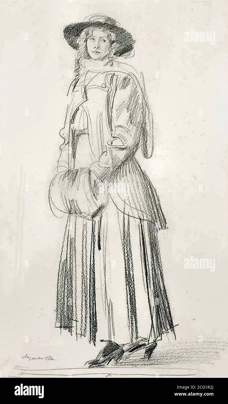 John Augustus - Portrait of a Lady - British School - 19. Jahrhundert Stockfoto