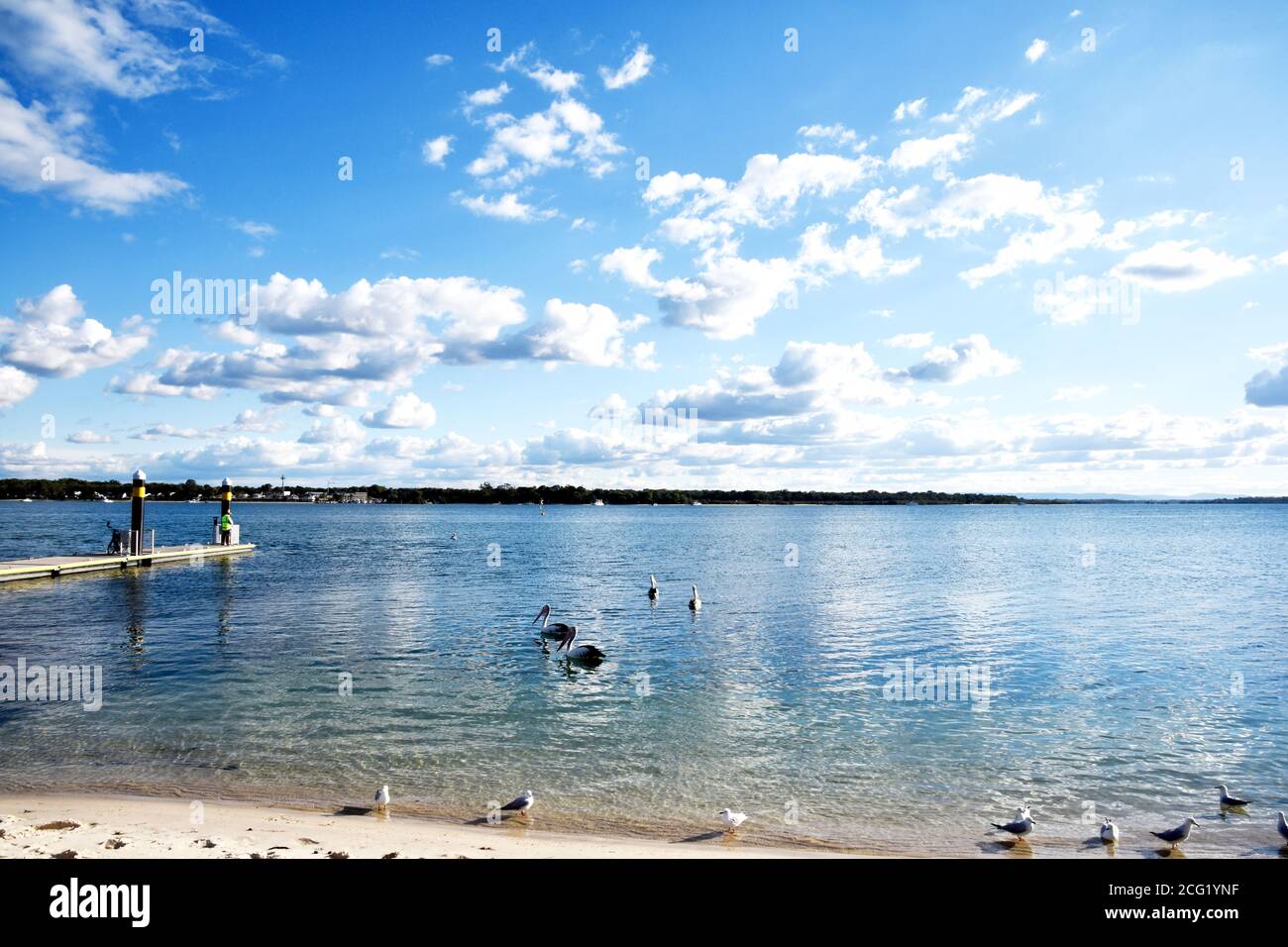 WASSERANSICHTEN AUSTRALIEN. pumicestone Passage Stockfoto