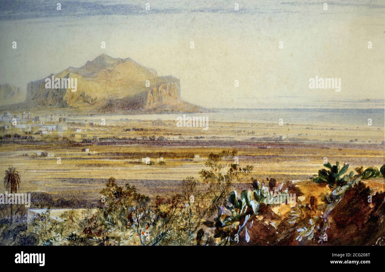 Lear Edward - Palermo Sizilien - British School - 19th Jahrhundert Stockfoto