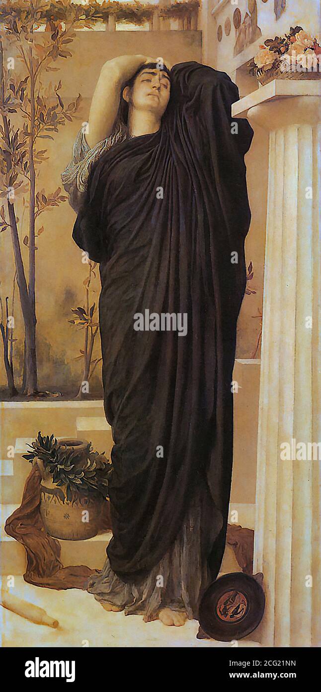 Leighton Frederic - Electra am Grab des Agamemnon - British School - 19. Jahrhundert Stockfoto