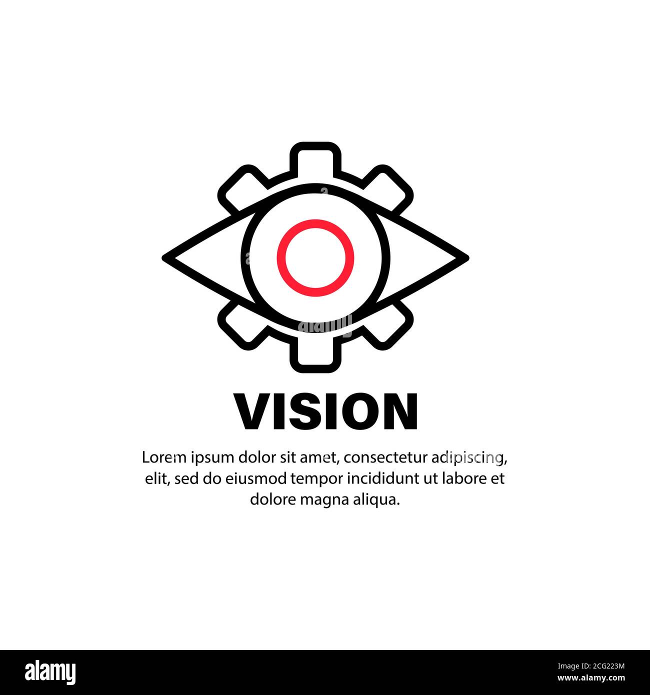 Vision-Symbol. Augen Zeichen. Service-Support. Upgrade-Konzept. Vektor auf isoliertem weißem Hintergrund. EPS 10 Stock Vektor
