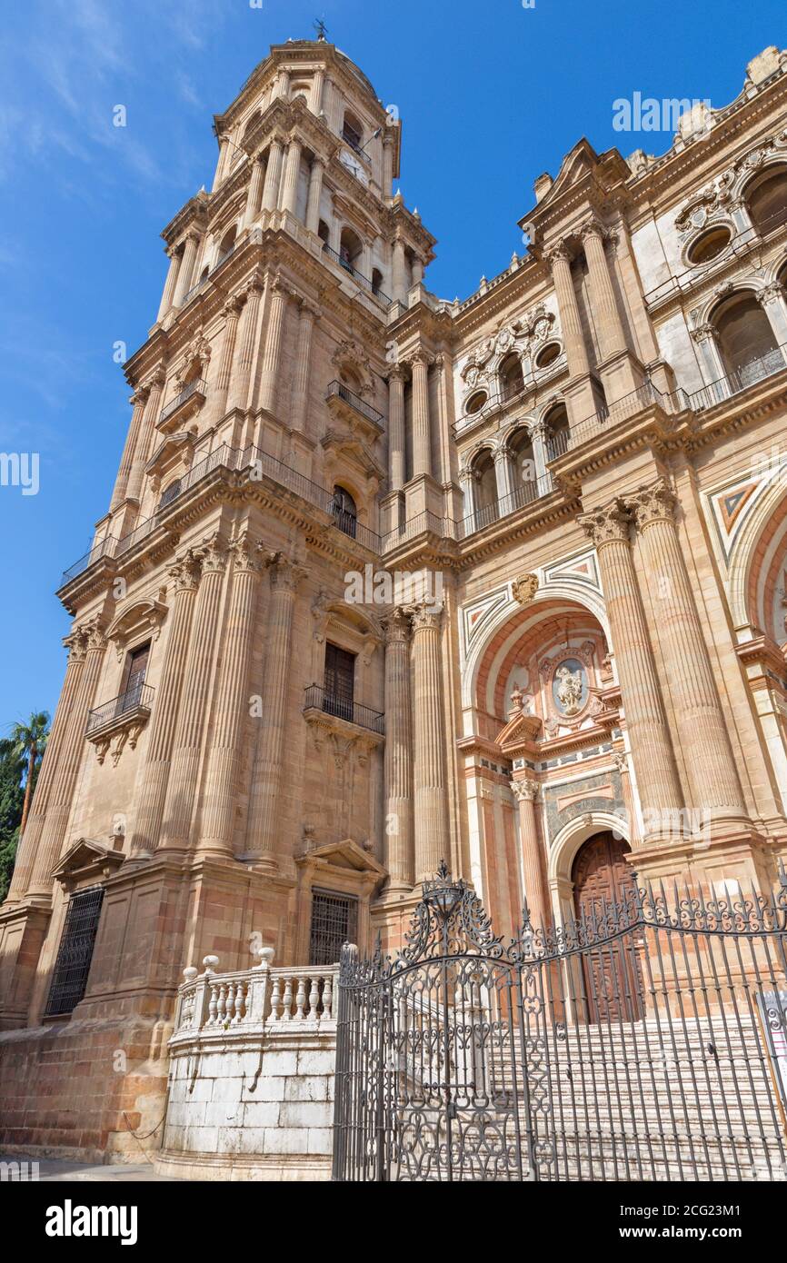 Malaga - der Turm der Kathedrale. Stockfoto