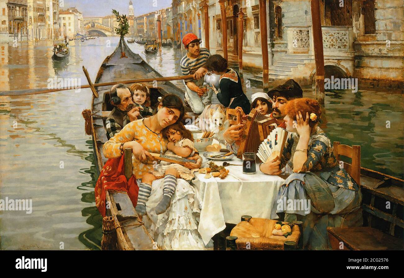 Logsdail William - eine venezianische Al Fresco - British School - 19. Jahrhundert Stockfoto