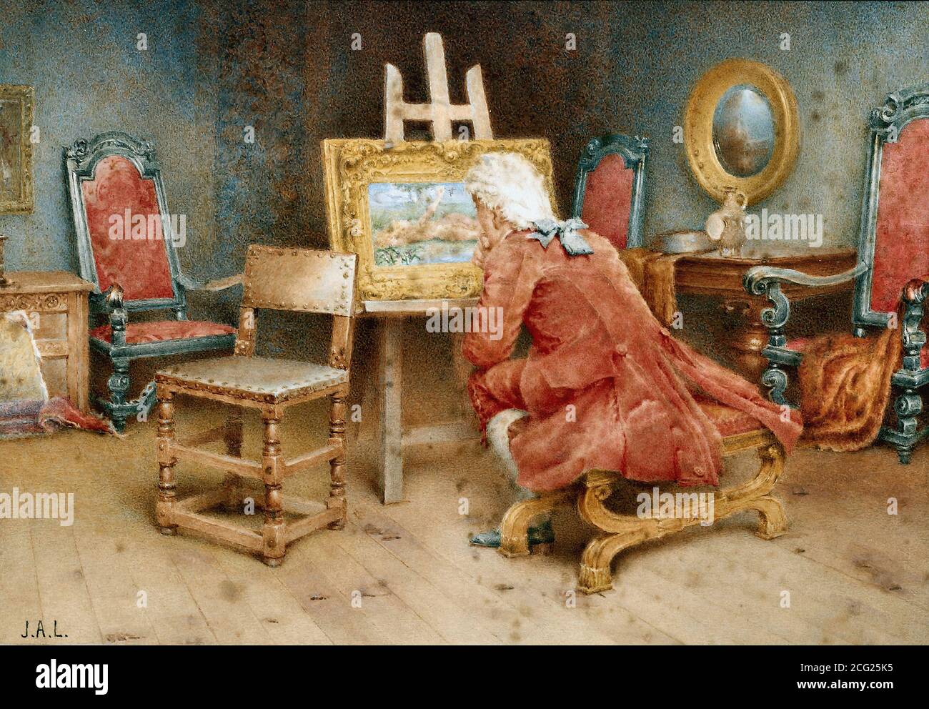 Lomax John Arthur - der Kenner - British School - 19. Jahrhundert Stockfoto