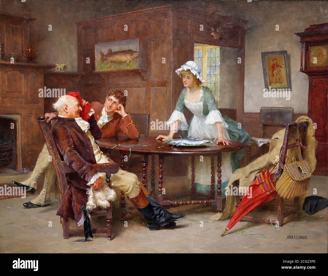 Lomax John Arthur - The Fisherman - British School - 19. Jahrhundert Stockfoto